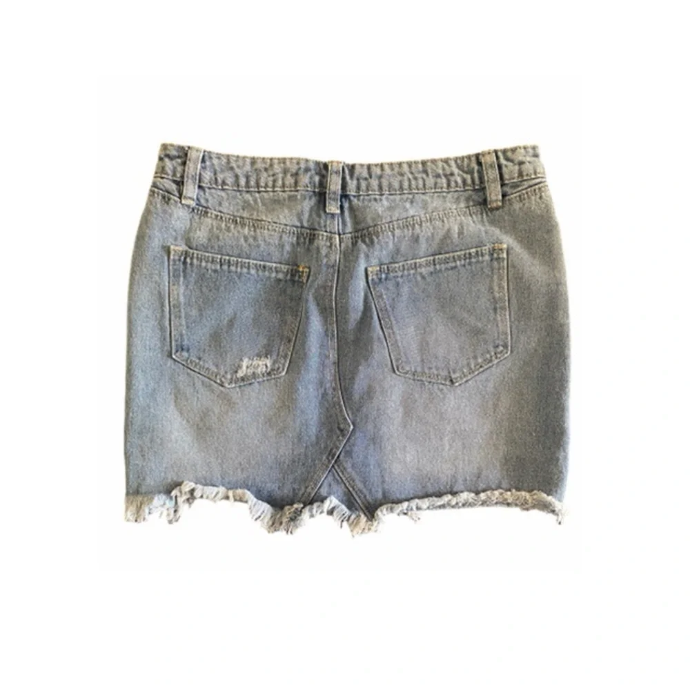 Refuge‎ distressed denim skirt